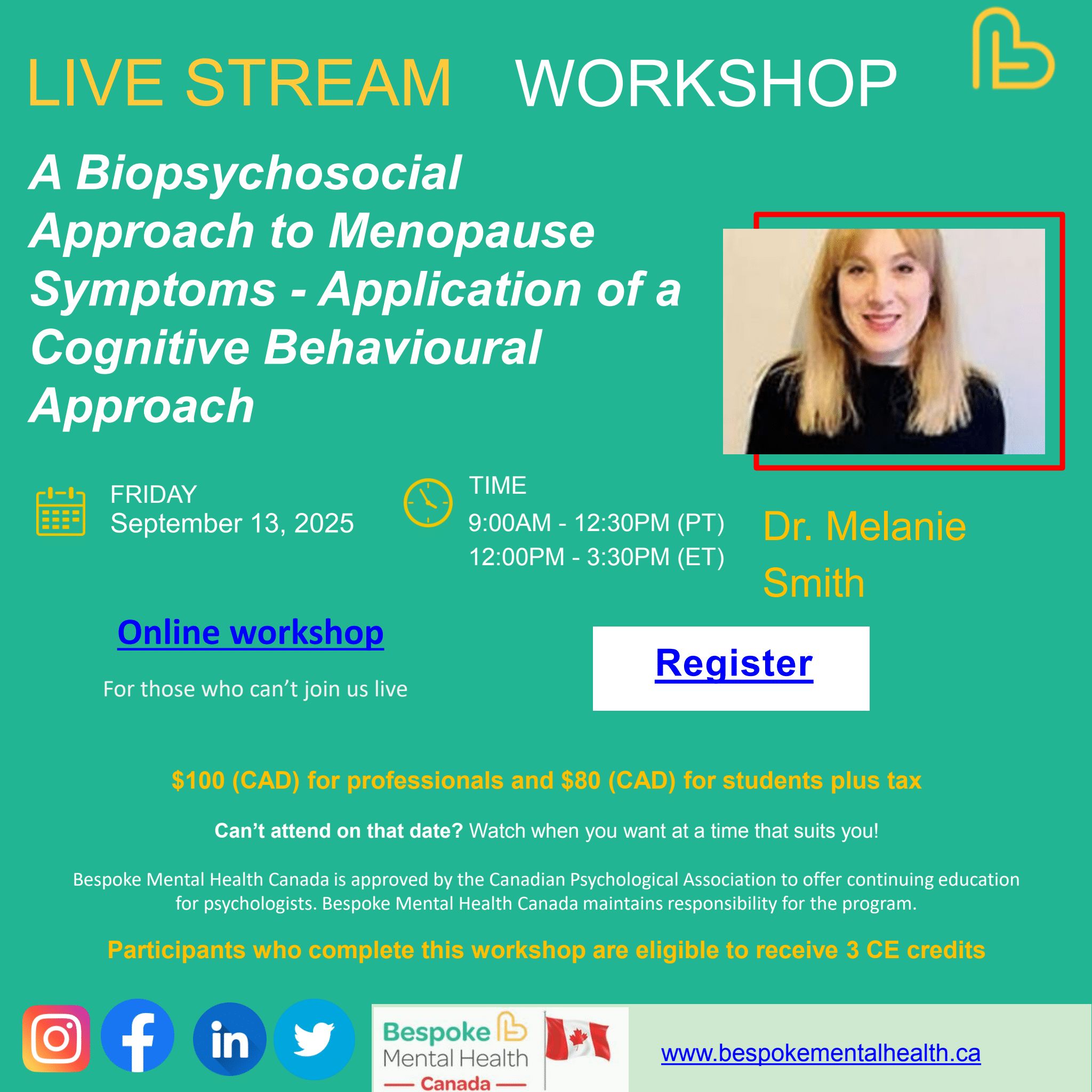 A Biopsychosocial Approach to Menopause Symptoms - Allpication of a Cognitive Behavioural Approach